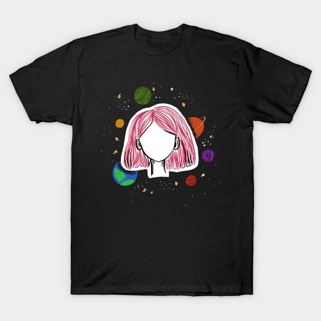Space Head T-Shirt by Artbynikitachawda
